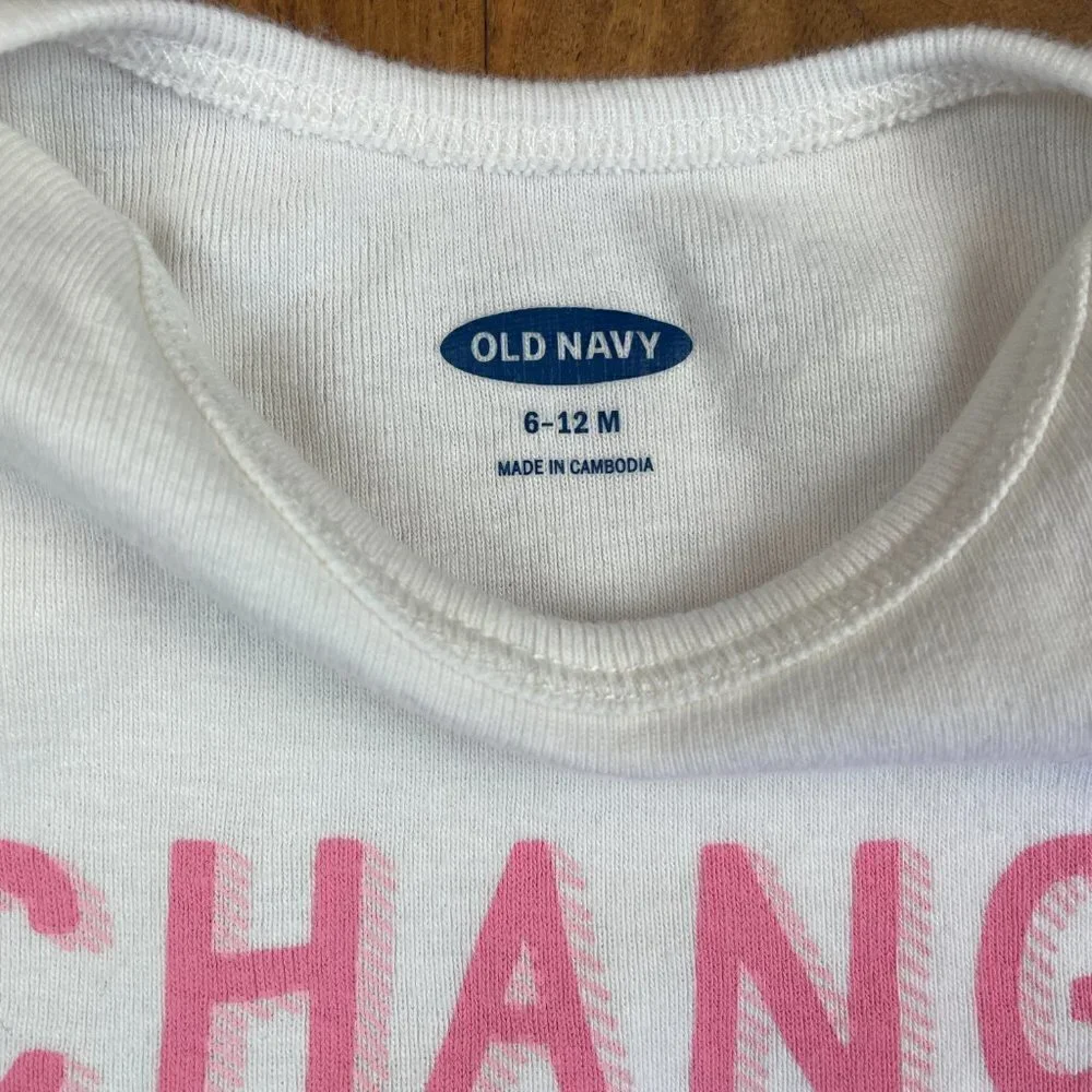 Old Navy Change The World Onesie 🌎 💕